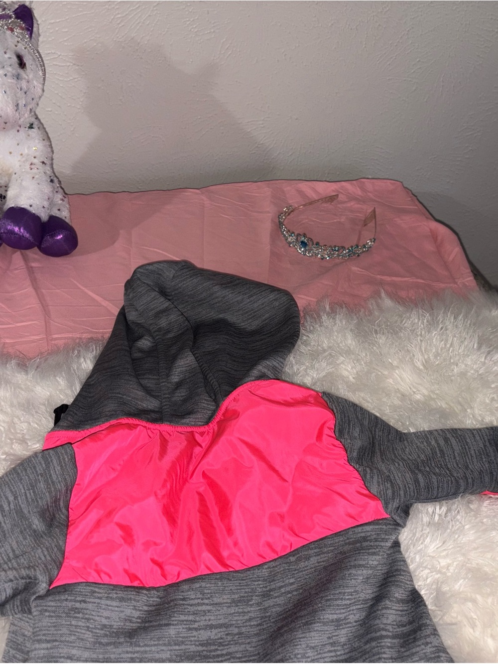 Girls' NIKE Hoodie with Hot Pink 2T